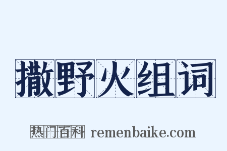 撒野火组词是什么意思的图片